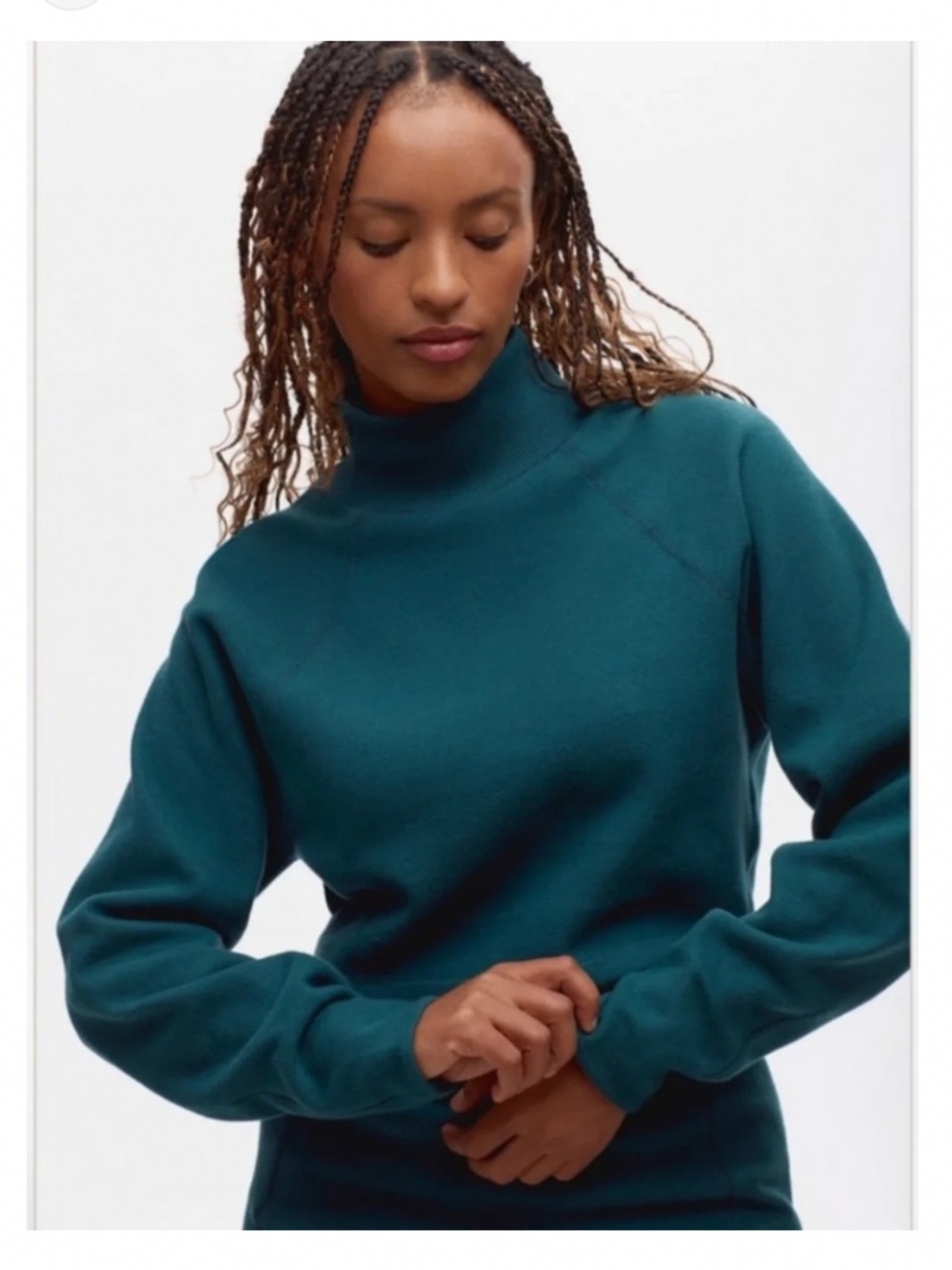 🩷 deep teal cotton mockneck 🩷
